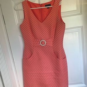 Orange sleeveless dress by Tahari